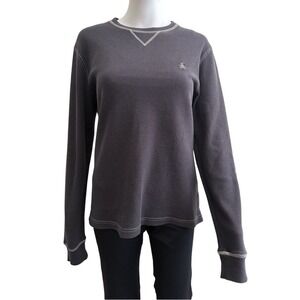 Original Penguin Dark Gray White Contrast Stitching Long Sleeve Thermal Medium